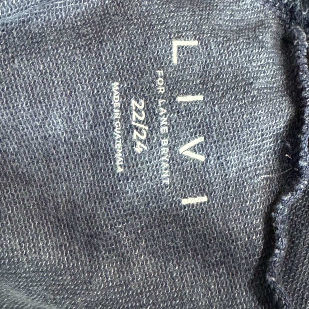 NWT Lane Bryant Distressed Navy Shirt - Picture 6 of 8